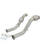 AFE Twisted Steel Down Pipe Catted For 16-18 Infiniti Q50 Q60 V6-3…