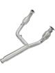 AFE Twisted Steel 3-3.5in 409 SS Y-Pipe w/ Cat Street For 09-18 GM Si…
