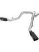 AFE Atlas Exhaust 4in Dual DPF-Back Al Steel w/ Black Tips For 16-1…