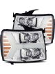 Alpharex For 07-13 Chevy 1500HD Nova LED Proj Headlights Plank Style Ch…