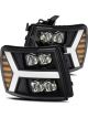 Alpharex For 07-13 Chevy 1500HD Nova LED Proj Headlights Plank Style Ma…