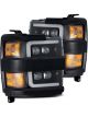 Alpharex For 15-19 Chevy 2500HD Nova LED Proj Headlights Plank Style Gl…