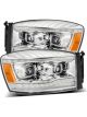 Alpharex For 06-08 Dodge Ram 1500HD Luxx LED Projector Headlights Plank…