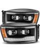 Alpharex For 06-08 Dodge Ram 1500HD Luxx LED Projector Headlights Plank…