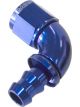 Aeroflow Full Flow Push Lock 90 Degree Hose End -12AN Blue