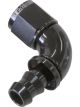 Aeroflow Full Flow Push Lock 90 Degree Hose End -12AN Black