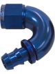 Aeroflow Full Flow Push Lock 150 Degree Hose End -10AN Blue