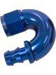 Aeroflow Full Flow Push Lock 180 Degree Hose End -10AN Blue