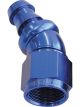 Aeroflow Full Flow Push Lock 30 Degree Hose End -4AN Blue