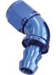 Aeroflow Full Flow Push Lock 60 Degree Hose End -6AN Blue