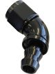 Aeroflow Full Flow Push Lock 60 Degree Hose End -8AN Black