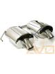 AVO Twin Mufflers Stainless Steel Exhaust with 60mm 2-1/4in Pipi…