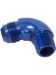 Aeroflow 90 Degree 1/8 Inch NPT to -4AN Full Flow Adapter Blue