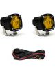 Baja Designs S1 Amber Wide Cornering LED Light w/ Mounting Bracket Pair