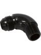 Aeroflow 90 Degree 1/4 Inch NPT to -6AN Full Flow Adapter Black