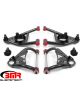 BMR 64-72 A-Body Upper And Lower A-Arm Kit Black Hammertone