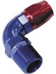 Aeroflow 90 Degree Male NPT Full Flow Swivel Hose End 1/8