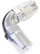 Aeroflow 90 Degree Male NPT Full Flow Swivel Hose End 3/8