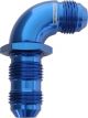 Aeroflow 90 Degree Full Flow AN Bulkhead -8AN Blue