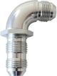 Aeroflow 90 Degree Full Flow AN Bulkhead -8AN Silver