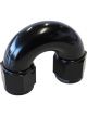 Aeroflow 180 Degree Full Flow Female Coupler -8AN Black