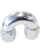 Aeroflow 180 Degree Full Flow Female Coupler -8AN Silver