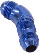 Aeroflow 45 Degree Full Flow AN Bulkhead -6AN Blue