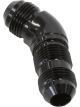 Aeroflow 45 Degree Full Flow AN Bulkhead -6AN Black