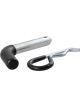 Curt 1/2in Hitch Pin 1-1/4in Receiver Zinc w/Rubber Grip