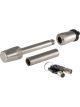 Curt 1/2in Hitch Lock w/5/8in Adapter 1-1/4in or 2in Receiver Barbell St