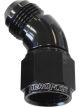Aeroflow 45 Degree Full Flow Female/Male Flare Swivel -6AN Black