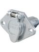 Curt 6-Way Round Connector Socket Vehicle Side Diecast Metal
