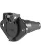 Curt 6-Way Round Connector Socket Vehicle Side Black Plastic