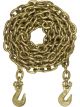 Curt 25ft Transport Binder Safety Chain w/2 Clevis Hooks 18800lbs Yellow