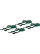 Curt 16ft Dark Green Cargo Straps w/S-Hooks 300lbs Pack of 4