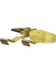Curt 27ft Yellow Cargo Strap w/Flat Hooks 3333lbs