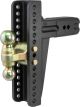 Curt Adjustable Channel Mount w/Dual Ball 3in Shank 21000lbs 10-5/8in Dr