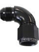 Aeroflow 90 Degree Full Flow Female/Male Flare Swivel -6AN Black