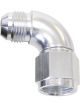 Aeroflow 90 Degree Full Flow Female/Male Flare Swivel -6AN Silver