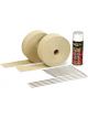 DEI Exhaust Wrap Kit Tan Wrap and White HT Silicone Coating