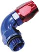Aeroflow 90 Degree Male ORB Swivel Hose End -8 ORB to -8AN Blue/Red  AF549-08-08