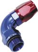 Aeroflow 90 Degree Male ORB Swivel Hose End -10 ORB to -8AN Silver