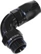 Aeroflow 90 Degree Male ORB Swivel Hose End -8 ORB to -10AN BLK