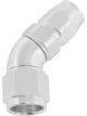 Aeroflow Cutter 45 Degree Stepped Hose -8AN to -6 Silver