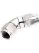 Aeroflow 550 Series Cutter Swivel 45 Degree Hose End -6AN Silver