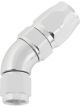 Aeroflow Cutter 45 Degree Stepped Hose -6AN to -8 Silver
