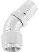 Aeroflow Cutter 45 Degree Stepped Hose End -10AN to -8 Silver