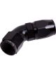 Aeroflow 550 Series Cutter Swivel 45 Degree Hose End -12AN Black