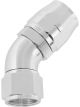 Aeroflow Cutter 45 Degree Stepped Hose End -12AN to -16 Silver