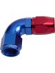 Aeroflow 550 Series Cutter Swivel 90 Degree Hose End -8AN Blue/Red
